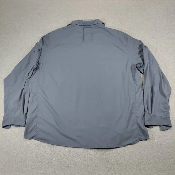 REI Co-op Shirt Men XXL Blue Sahara Tech Long Sleeve Vented Nylon Fishing Hiking - Picture 2 of 11